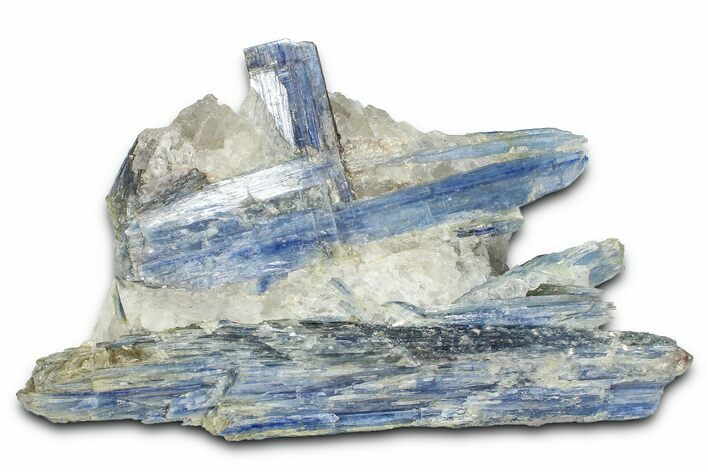 Vibrant Blue Kyanite Crystals In Quartz - Brazil #368798
